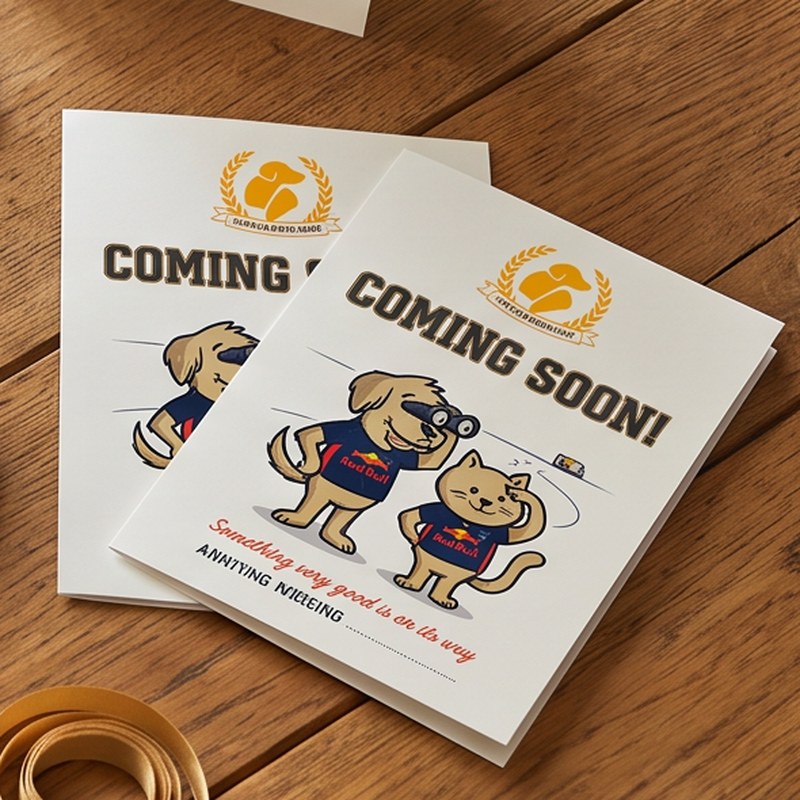 TailTees free bonuses - framed Furry Fan Certificate, Coming Soon cards and a personalised team hoodie on a wooden table